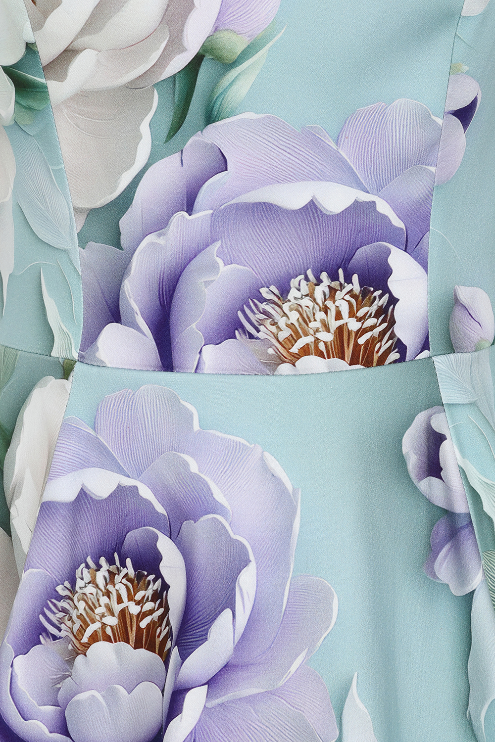 Lavender Peony Swing Dress in Plus Size